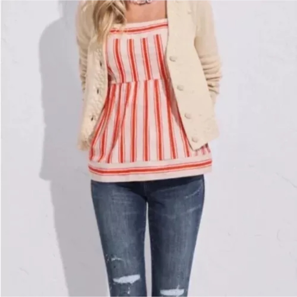 Cabi Brunch Top Striped Tank Sz S